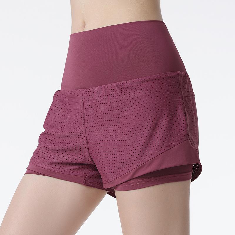 Летние поддельные спортивные шорты женские свободные быстросохнущие штаны для бега и фитнеса противоскользящие штаны для йоги с высокой талией