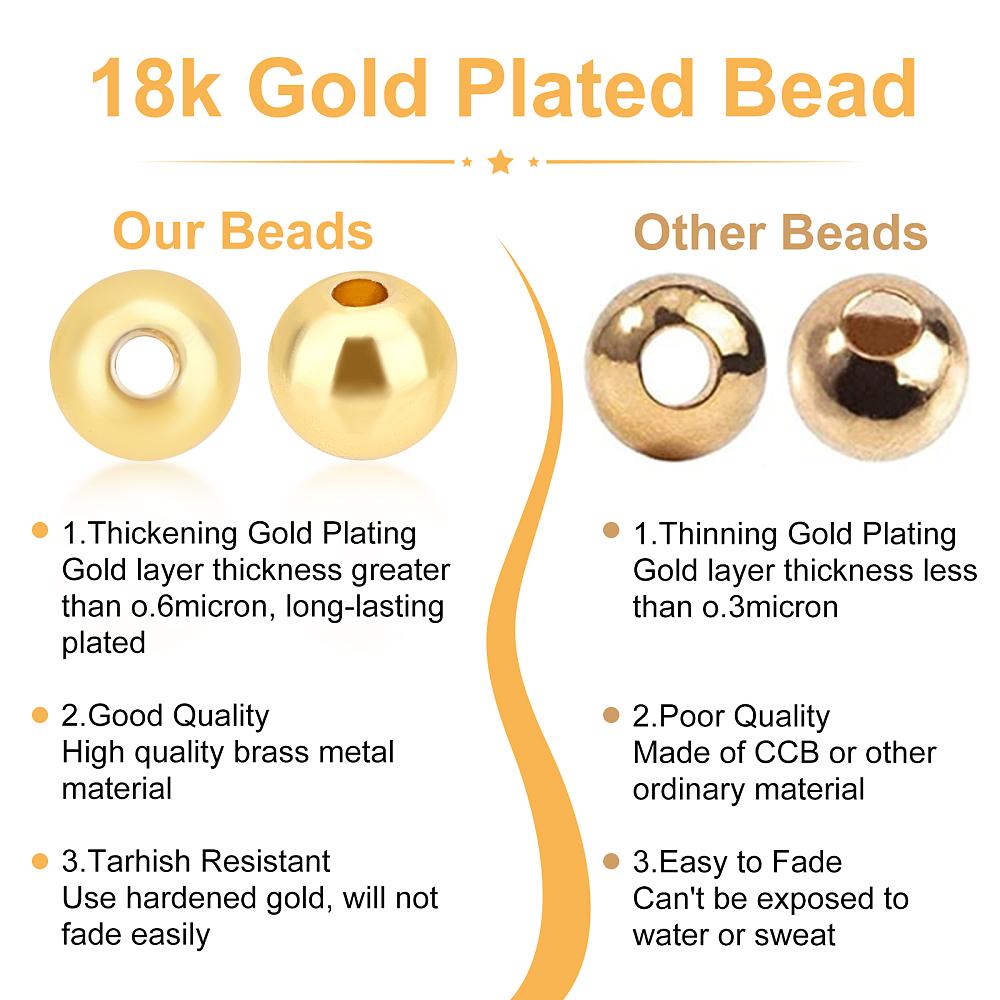 Brass Beads, Long-Lasting Plated, Rondelle, Real 18K Gold Plated, 5x4mm, Hole: 1.5mm, 200pcs/box