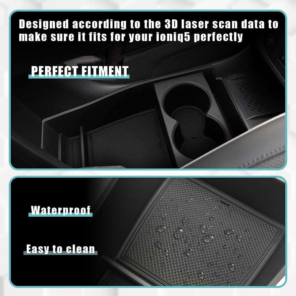 For Ioniq5 Lower Center Console Organizer Tray Storage Box Interior Accessories Hyundai Ioniq 5 2025 2025 2025 Cup Holder