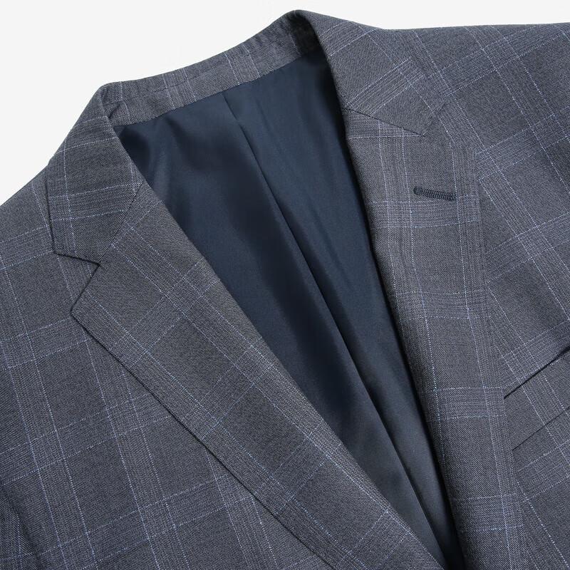K-Boxing Men's Wool Blend Plaid Blazer