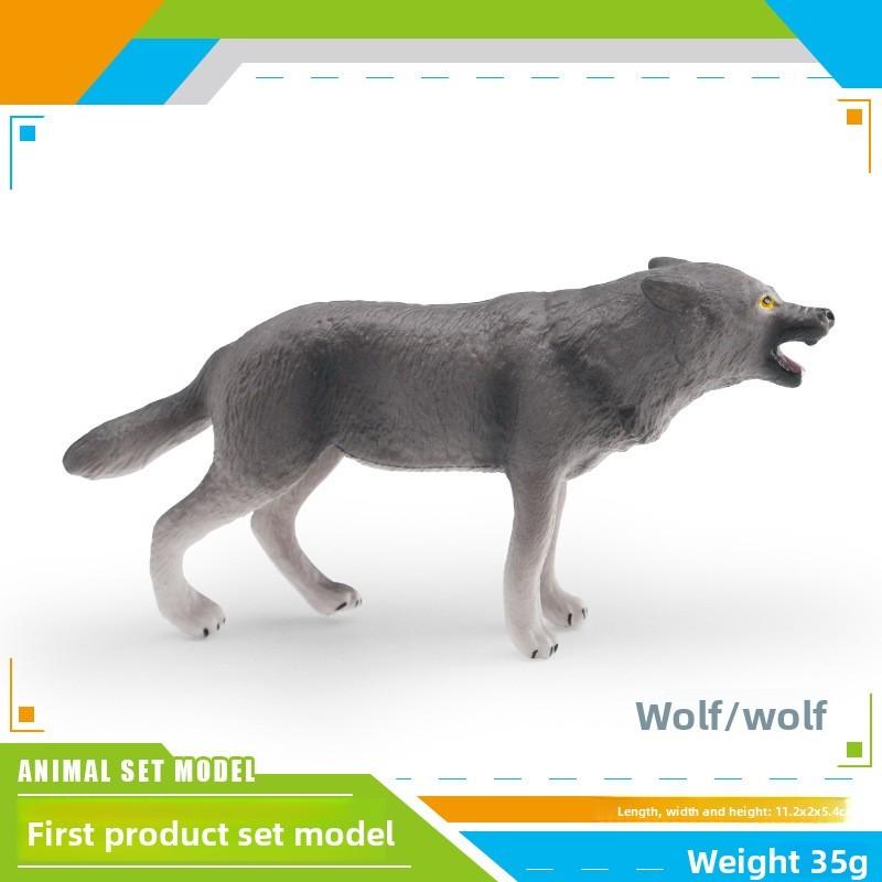 Natureinspired Animal Pvc Models Collection With Standing Wolf Figures For Childrens Toys