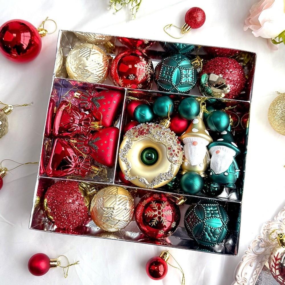 22Pcs/Set 6CM Christmas Ball Shiny Xmas Baubles Durable Xmas Ornament Ball Home