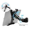 Universal Tablet Clamp Mount Holder 4-12 Inch Adjustable 360 Rotation Stand for Galaxy Tab Fire HD Treadmill Bike