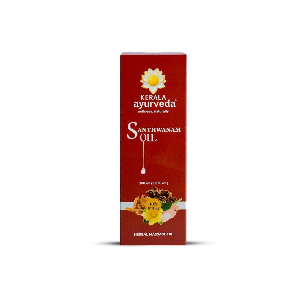 Kerala Ayurveda Santhwanam Oil 250 Ml Herbal Rejuvenating Massage Oil For Relaxation And Skin Nourishment