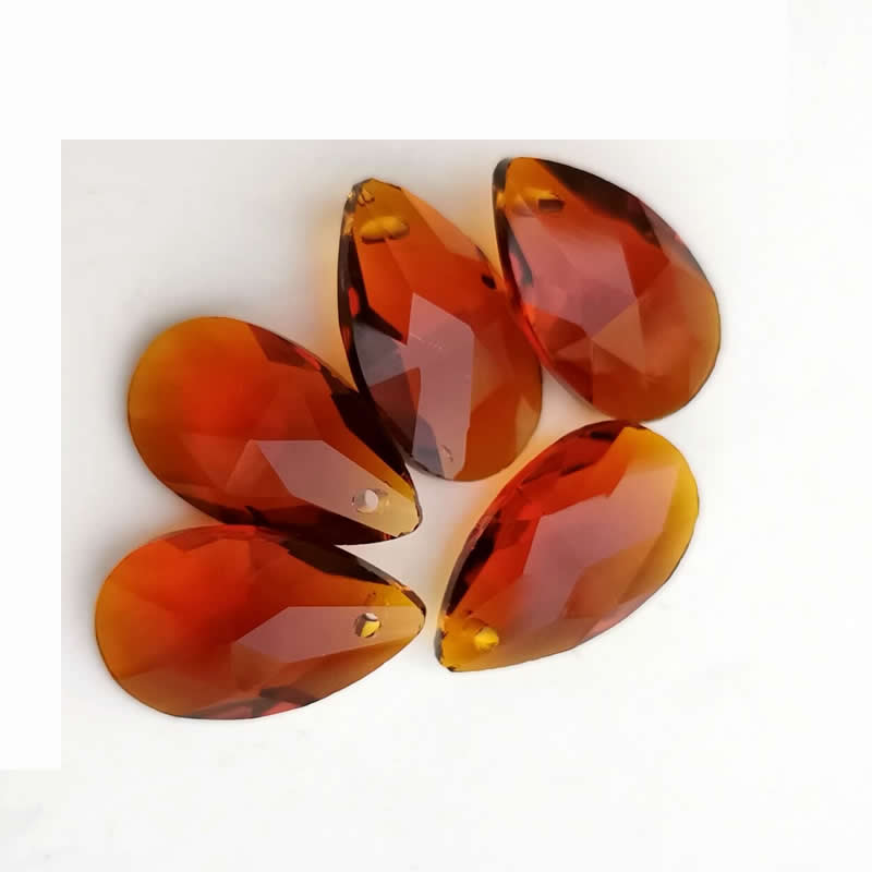 Wholesale lots Faceted Hole Crystal Glass rhinestones Teardrop loose beads jewelry Jewelry beads accessories 8X12/10X14m
