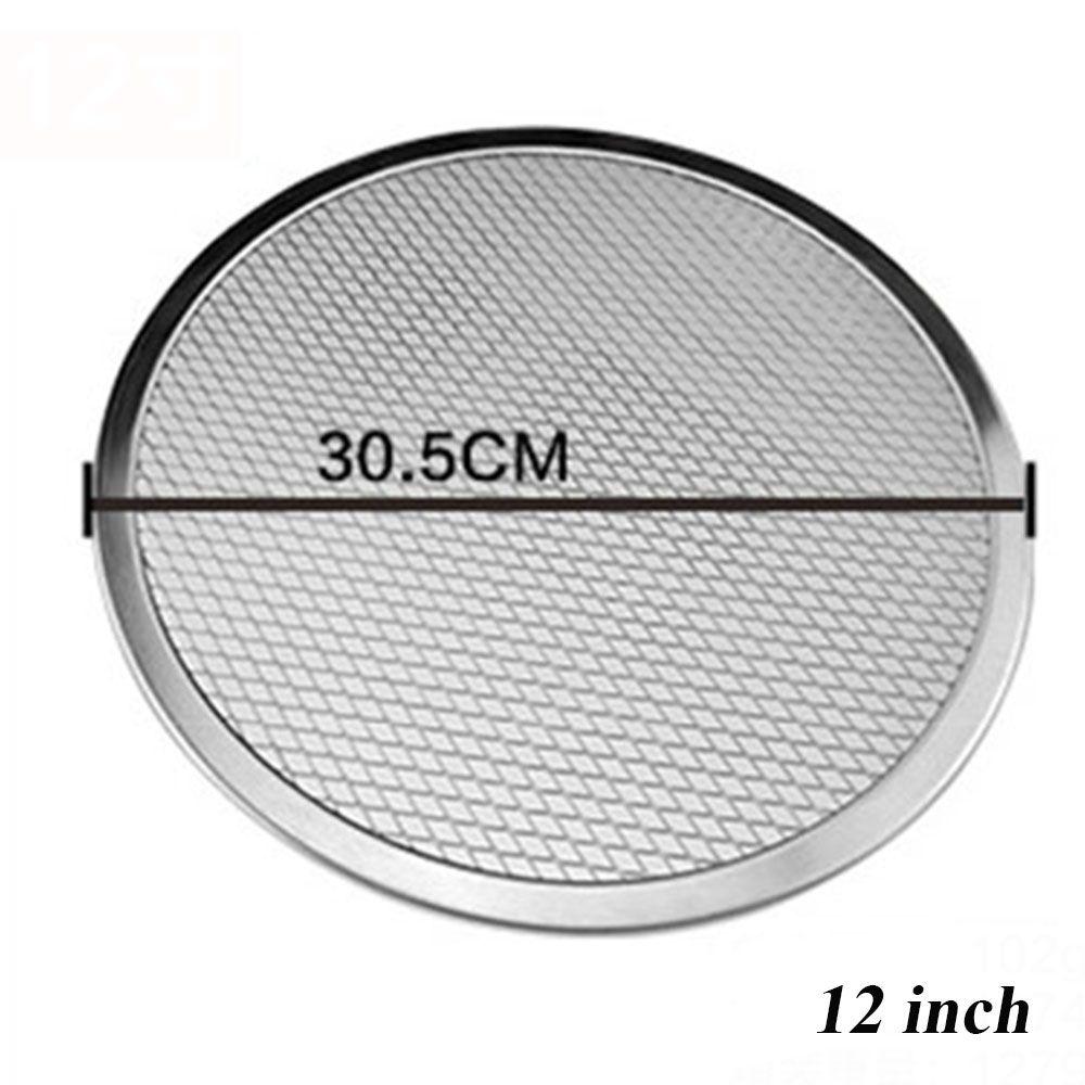 6''-12'' Home  Oven Net Kitchen Baking Tray Aluminium Mesh Plate Pan Pizza Screen