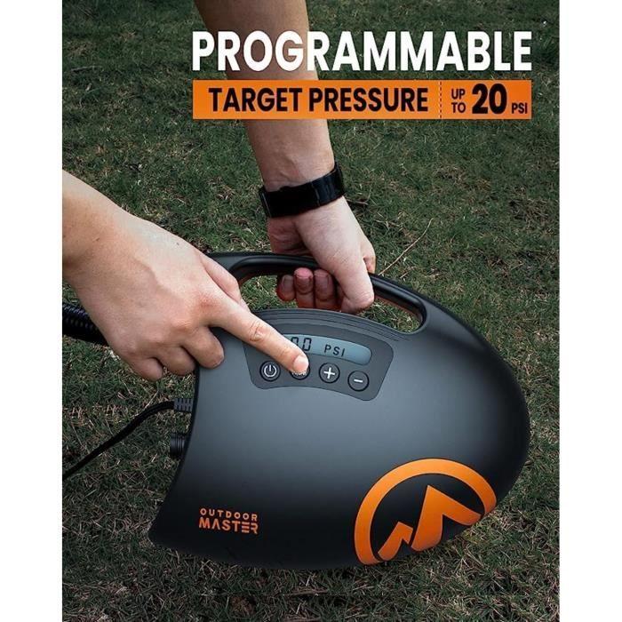 Pompe Électrique Haute Pression Pour Stand Up Paddle - Outdooraster - Shark II - 20 Psi - 12V DC