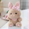 Cute Cartoon Rabbit Doll Keychain Kawaii Bunny Keychain Pendant  Funny Simulated Animals Keyring Backpack Decoration Gift