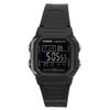 Digital Black Dual Time Resin Strap Quartz W-800H-1BV 100M Men's Watch