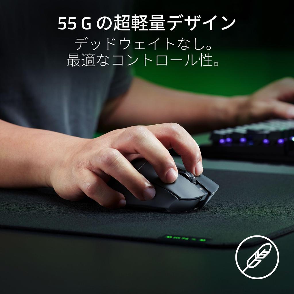 Razer DeathAdder V3 HyperSpeed Беспроводная игровая Компактный дизайн Обеспечивает естественную Поддержка когтевого и пальцевого хватов Обеспечивает быстрый и точный курсор