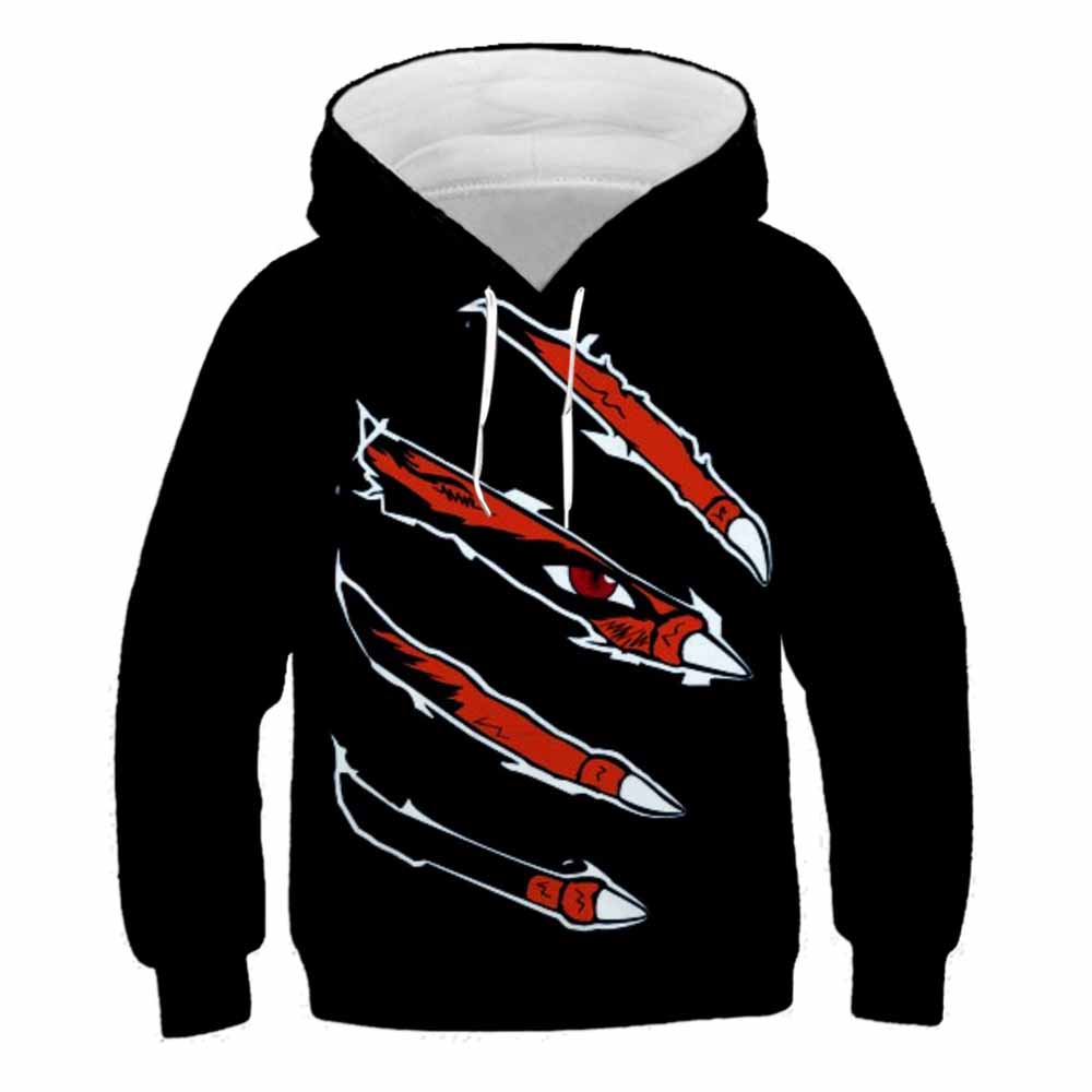 2024 New Japanese Anime Naruto Role-playing Costume Boy Hoodie Sweatshirt Hat Children's Top Harajuku Street Wear