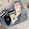 5 Pairs of Female Spring and Summer New Sweet Fashion Ballet Wind Bow In Tube Socks