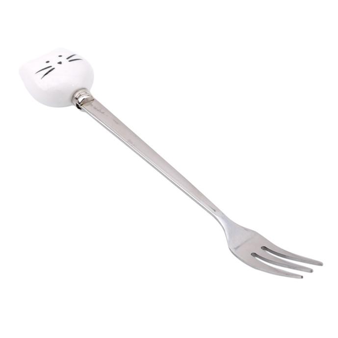 Stainless Steel Cartoon Spoons Cute Cat Coffee Spoon Tea Fork Tool