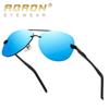 Aluminium Magnesium Mens Polarized Sunglasses Fashion Design Driving Fishing Glasses UV400 Anti Glare Frameless Eyeglasses