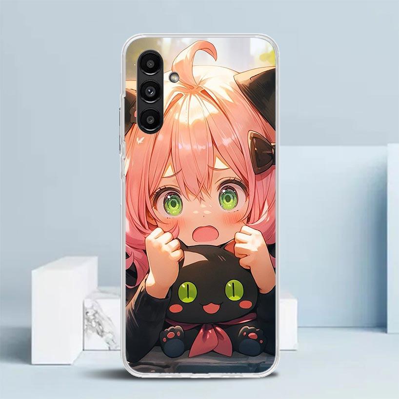 Чехол-обложка S-Spy Family Anya для Samsung Galaxy A17 A37 A57 A16 A26 A36 A56 A15 A14 A55 Чехол для телефона A13 A53 A25 A35 A24 A34 A23 A33 Ga