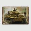 Винтажная Жестяная Вывеска "Тигр Панцер" WW2 Металлическое Настенное Искусство Для Домашнего Декора