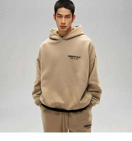 FOG Essentials HHH Унисекс Толстовка с капюшоном на флисовой подкладке, тяжелая - Американский стиль, Повседневная одежда Осень/Зима