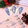 Christmas X Max Snow Manicure Decor Sliders Relief Engraved 5D Embossed Nail Stickers Nail Art Sticker Decal
