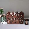 Держатель для браслетов Органайзер Деревянный Многодырочный Органайзер для ювелирных изделий Дисплей Деревенская Стойка для хранения Декоративный Компактный Домашний декор Для