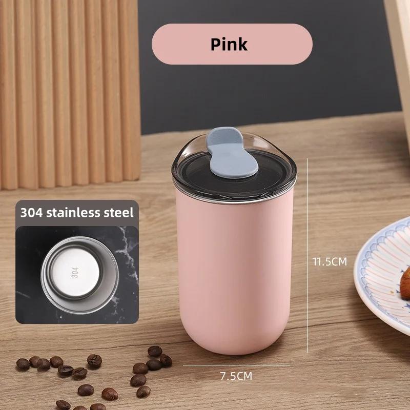 300ML Double-layered Insulated Espresso Cup with Lid Stainless Steel Inner Thermos Cup Leak-proof Portable Outdoor Travel Cup