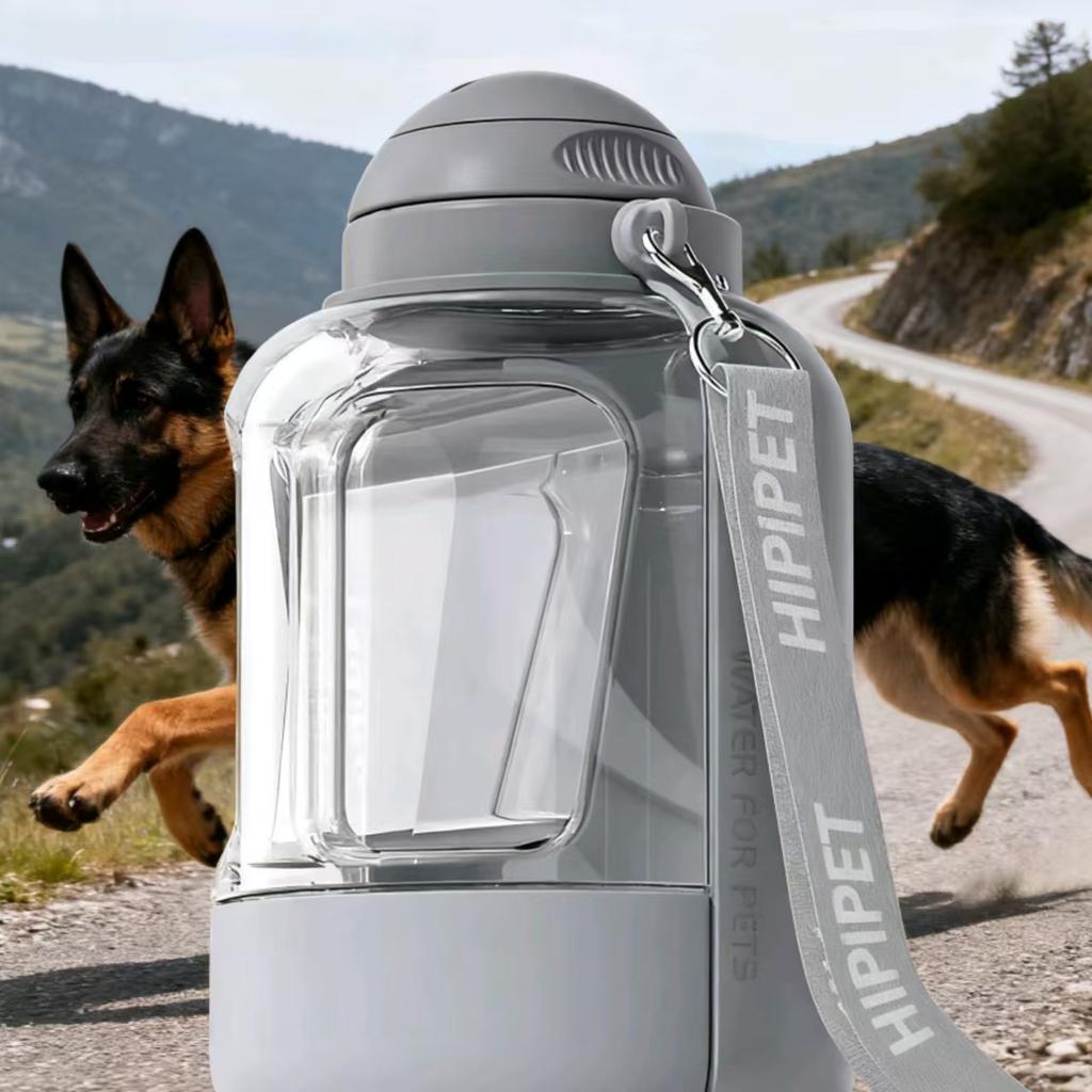 Hipipet Portable Dog Water Bottle With Food Container 34oz Water 10oz Food Leakproof Bpa Free Pet Water Dispenser For Outdoor Walking Hiking Travel