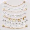 High Color Gold Plated Silver Zircon Bracelet Security Chain Chain Diy Handmade Bracelet Mobile Phone Chain Accessories