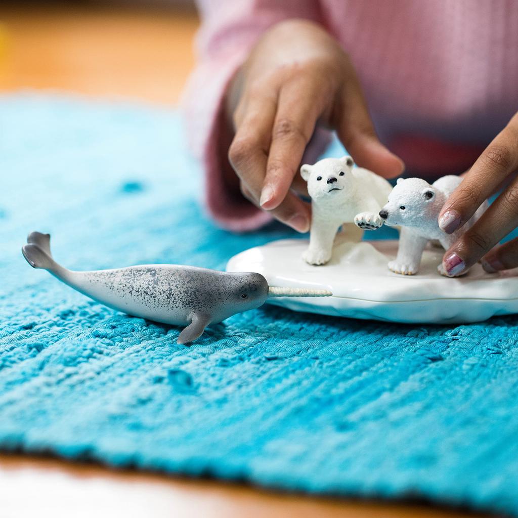 Schleich Wildlife Белый медведь и нарвал 42531