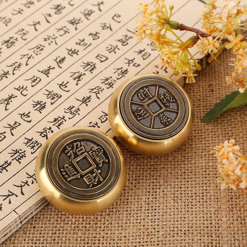 Латунные шестигранные декомпрессионные монеты для зарабатывания денег с изображением пяти императоров, медные монеты, орнамент