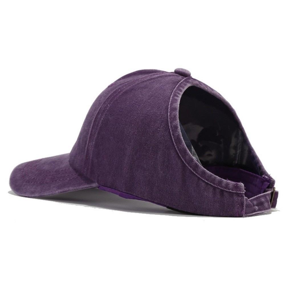 Hip Hop Empty Top Hat Solid Color Sun Protection Peaked Hat Vintage Washed Baseball Cap Outdoor