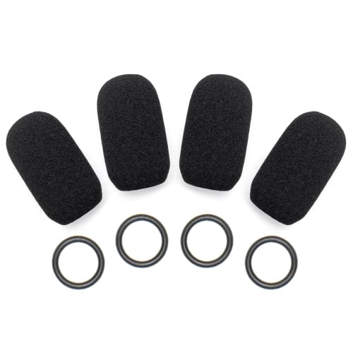 Voarmaks A20 Microphone Covers, 4-Pack Chubby Mic Foam Covers & 4 Silicone O-Rings for Bose A20, A30, and A10 Aviation Headsets with High-Density Spon