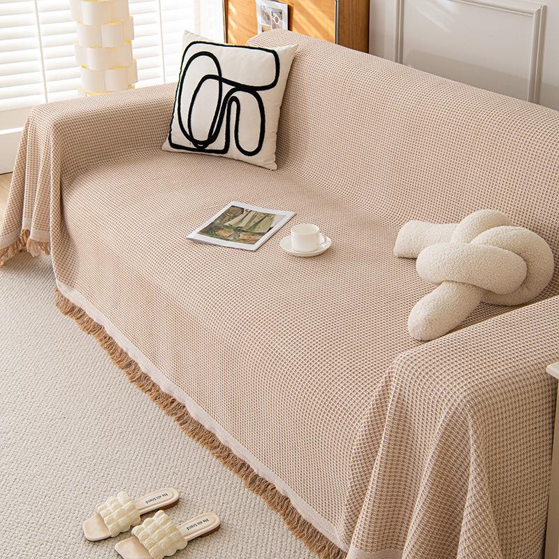 Double-Sided Cotton Yarn Blanket Sofa Cover