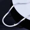 925 Silver 18k Gold 4mm Chain Necklace For Women Luxury Jewelry Wedding Gift Choker Clavicle Gift