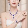 Sparkling Women's Rhinestone Jewelry Set Stud Earrings Bridal Crystal Jewelry Set  Party Banquet