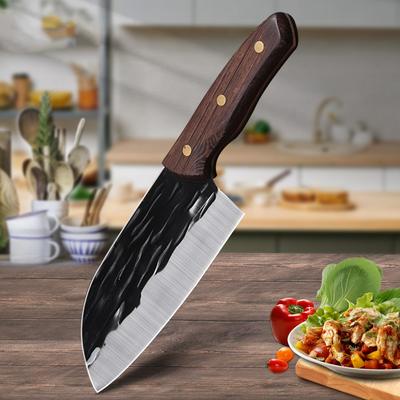 Рубящий нож для мяса, ручной ковки, с цельнометаллическим лезвием, кухонный нож, сверх острый шеф-нож, нож для разделки, мясницкий нож для кухонных инструментов