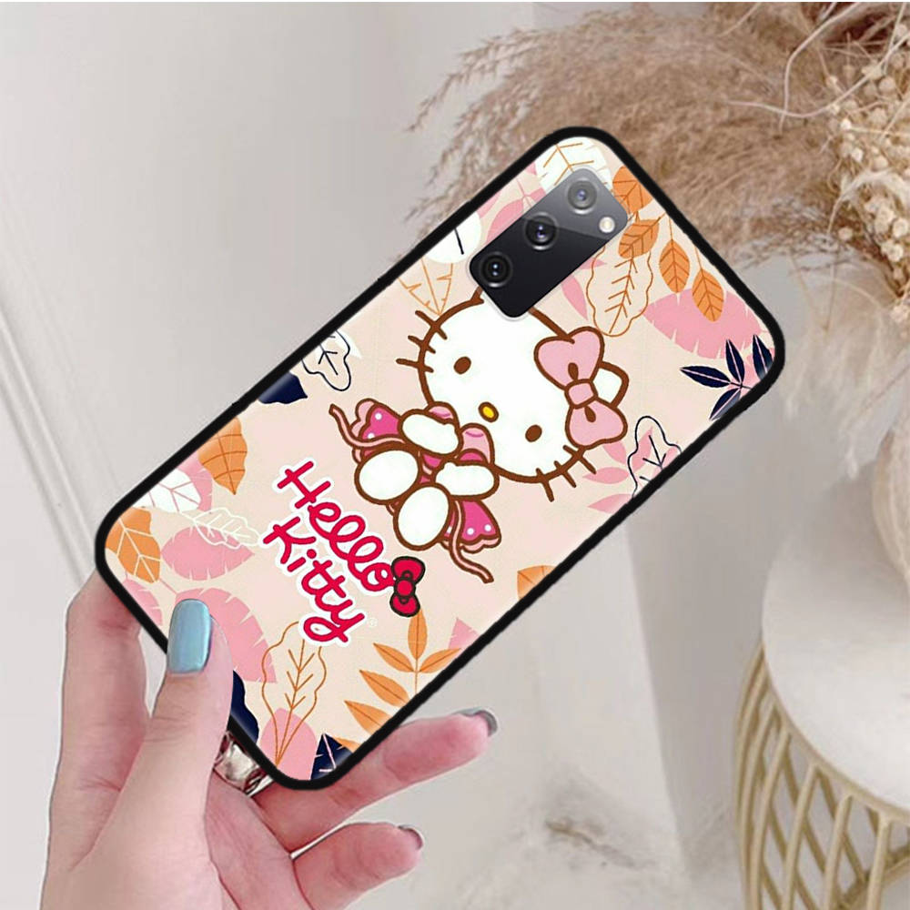 Черный чехол для OPPO Reno 8 6 5 4 Pro Plus Find X3 A17 A3 A31 A38 A40 A53 A54 A55 A74 A76 A78 A77 A80 A94 A95 A96 Lite L-19 Hello Kitty