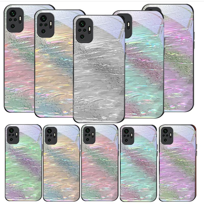 Неоновый Рисунок Чернил Для Redmi Note 14 Pro+ 13 Pro 8 9 9S 12S 10 Pro 11 12 13C 14C A3 12 13 K60 Ultra Черный Стеклянный Чехол Для Телефона
