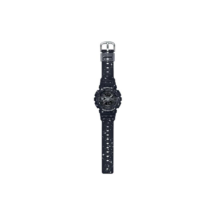 Casio BABY G Часы с кварцевым механизмом Ремешок из смолы Женские часы Черный циферблат BA-110ST-1A