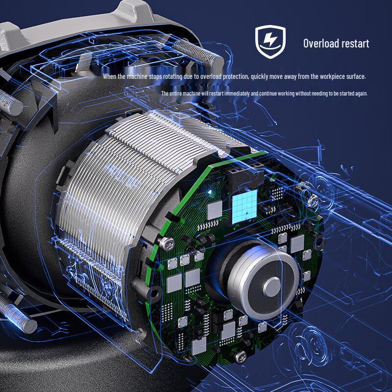 Бесщеточная аккумуляторная угловая шлифмашина Dongcheng 20V DCSM04-125 вилка CN (адаптер в комплекте)