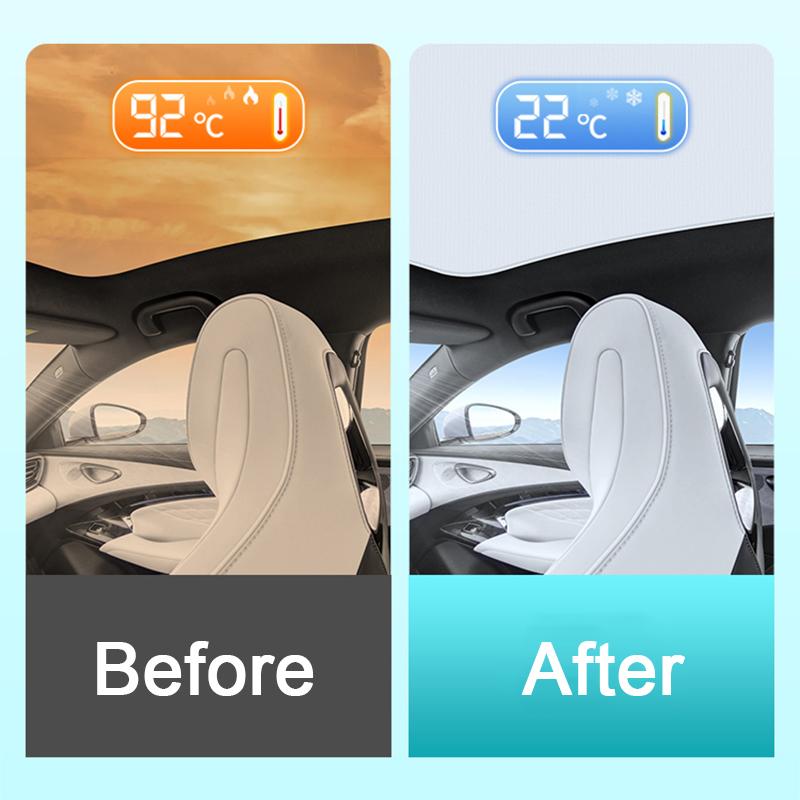 Car Electrostatic Adsorption Sunshade For VOYAH FREE 2022-2025 Sunshade Skylight Blind Shading Sticker Internal Accessories