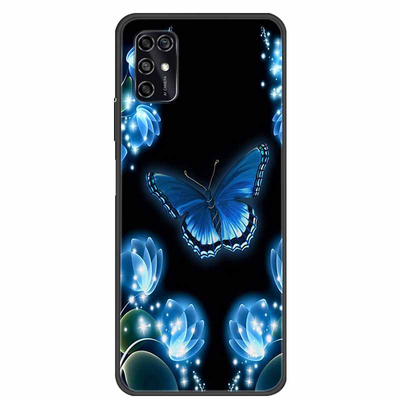 Для ZTE Blade V2020 Умный Чехол Черный Бампер Силикон ТПУ Мягкий Чехол-Крышка для Телефона Для ZTE Blade V20 Smart 8010 Funda Мультяшный Coque