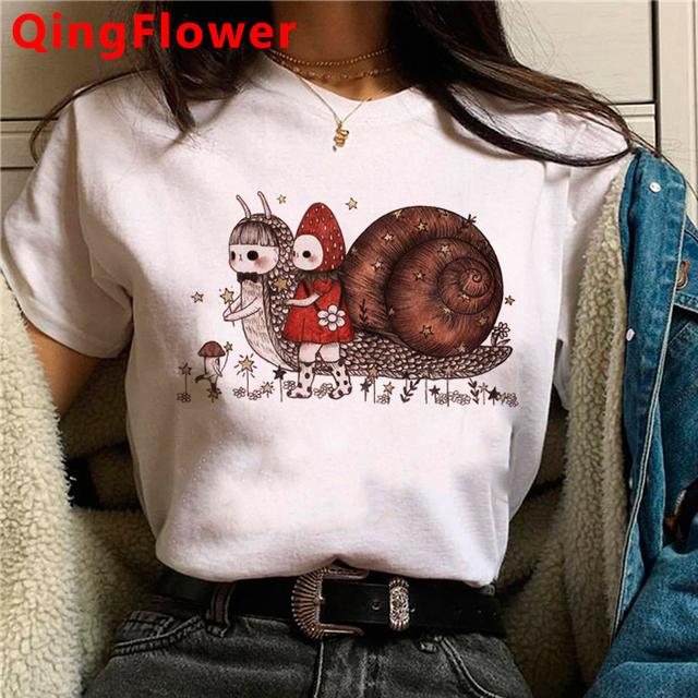 Kawaii футболка с грибами, женская одежда kawaii, уличная одежда 2021 года, японская винтажная летняя верхняя одежда в стиле Харадзюку