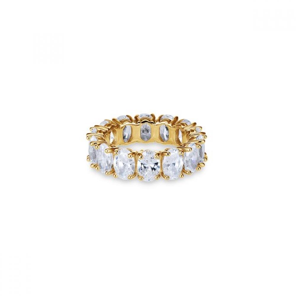 Tani By mineTani Oval Cut Eternity Ring Silver   Ms4r004q