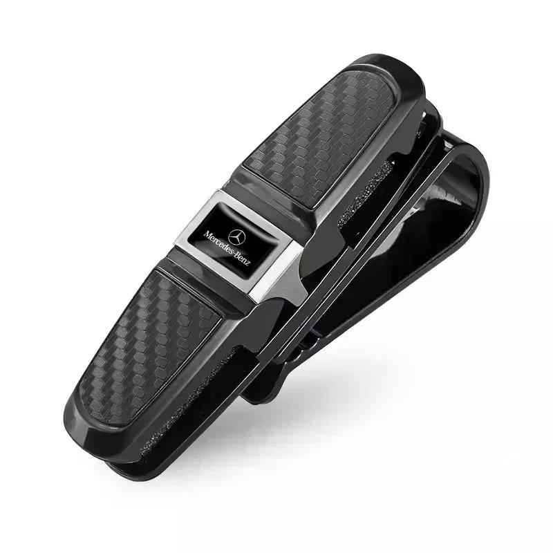 ESU5 ABS Glasses Clip Car Sun Visor Card Ticket Clamp Fastener For Mercedes Benz AMG GLE GLS CLS GLC CLA GLA GLK ML C197 R231 W167