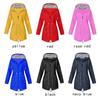 Women Solid Rain Jacket Outdoor Waterproof Hooded Windproof Loose Coat Plus Size Outwear