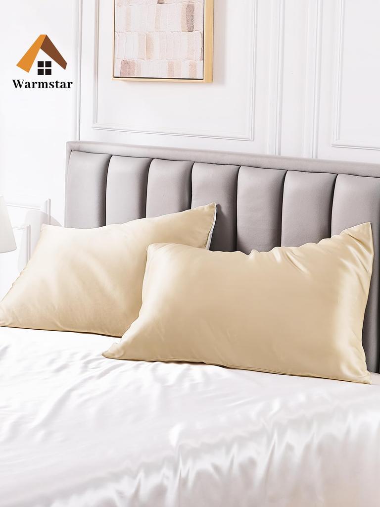 Наволочка из шелка Warmstar 22 Momme 43 63 6A Class, односторонняя, шелковая наволочка, которую можно стирать, конвертного типа, антибактериальная и устойчивая к запахам