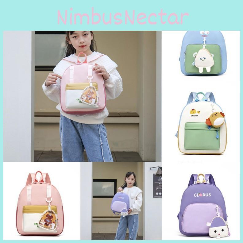 New Cute Cartoon Kindergarten Backpack For Boys And Girls With Spine Design Protection