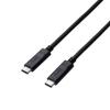Elecom USB Cable Type C C To USB 100W Certified Product Max 10Gbps Black (USB C) 1.0m USB3.1 USB3-CC5P10NBK