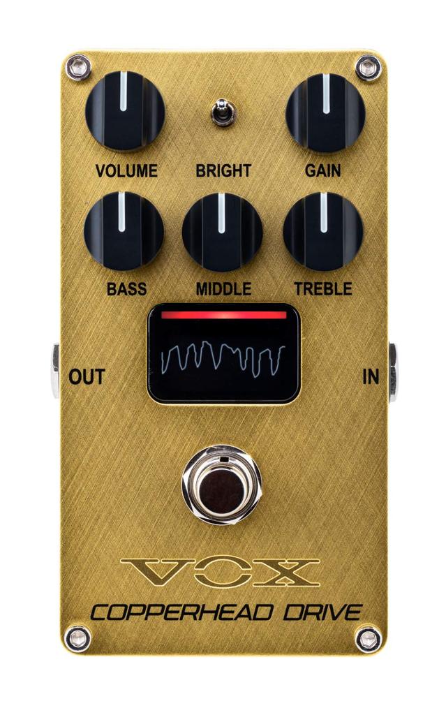 Vox COPPERHEAD DRIVE Compact Effect Pedal for Electric Powered by Nutube Vacuum Tubes VE-CD Guitar,