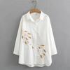 Women's Autumn Clothing 2025 New Middle-aged Mom Medium-length White Shirt Long-sleeved Western Style Cotton Shirt