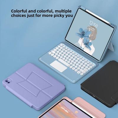 Магнитный вращающийся кожаный чехол с Bluetooth-клавиатурой для iPad 10-го поколения 10.9 Air5 10.2 Защитная крышка